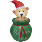 GIOCOPLAST NATALE - ORSETTO GONFIABILE H. 130 CM CON LUCI LED