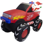 GIOCOPLAST NATALE - BABBO CON FUORISTRADA GONFIABILE 210 CM CON LUCI LED