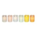 GIOCOPLAST NATALE - WISH CANDLE LED H.10 X D.7,5 CM COLORATA EFFETTO FIAMMA REALE, COL. ASS 62020080