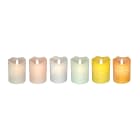GIOCOPLAST NATALE - WISH CANDLE LED H.10 X D.7,5 CM COLORATA EFFETTO FIAMMA REALE, COL. ASS