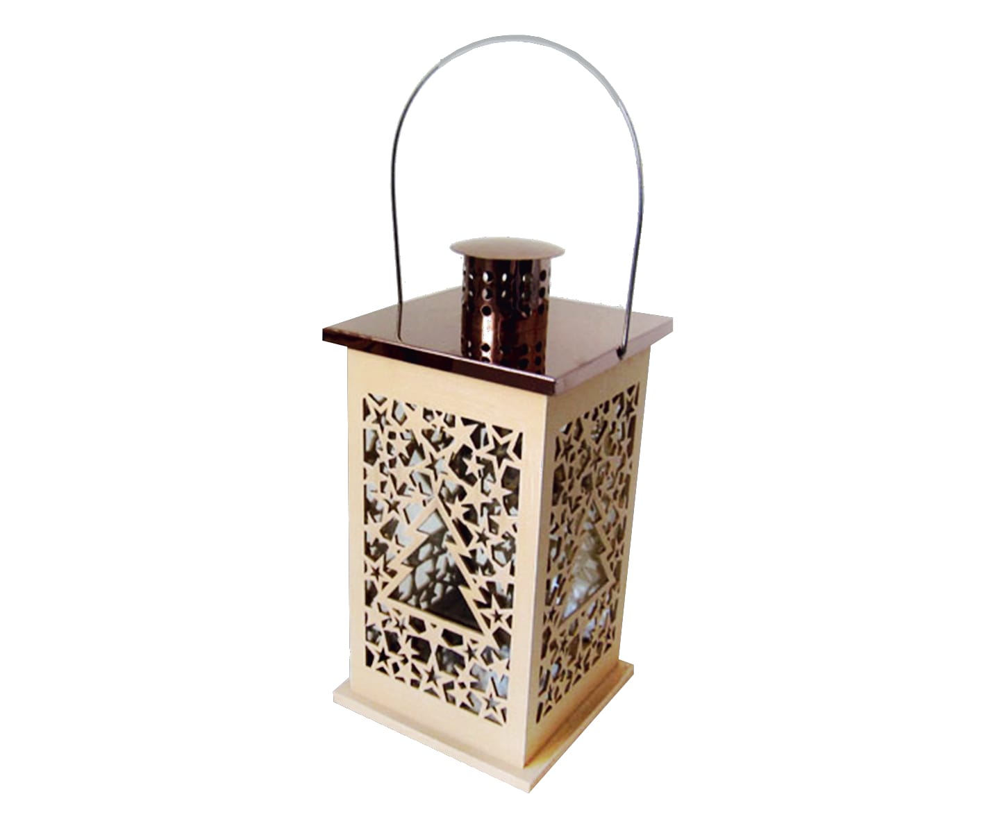 GIOCOPLAST NATALE - LANTERNA LEGNO CM 17X17X34,5
