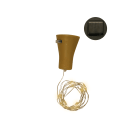 GIOCOPLAST NATALE - TAPPO 20 GOCCE DI LED BIANCO CALDO CON PANNELLO SOLARE, USO EST.