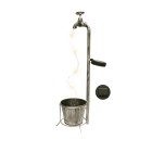 GIOCOPLAST NATALE - FONTANELLA 50 CM CON GOCCE DI LED BIANCO CALDO A PANNELLO SOLARE, USO EST.