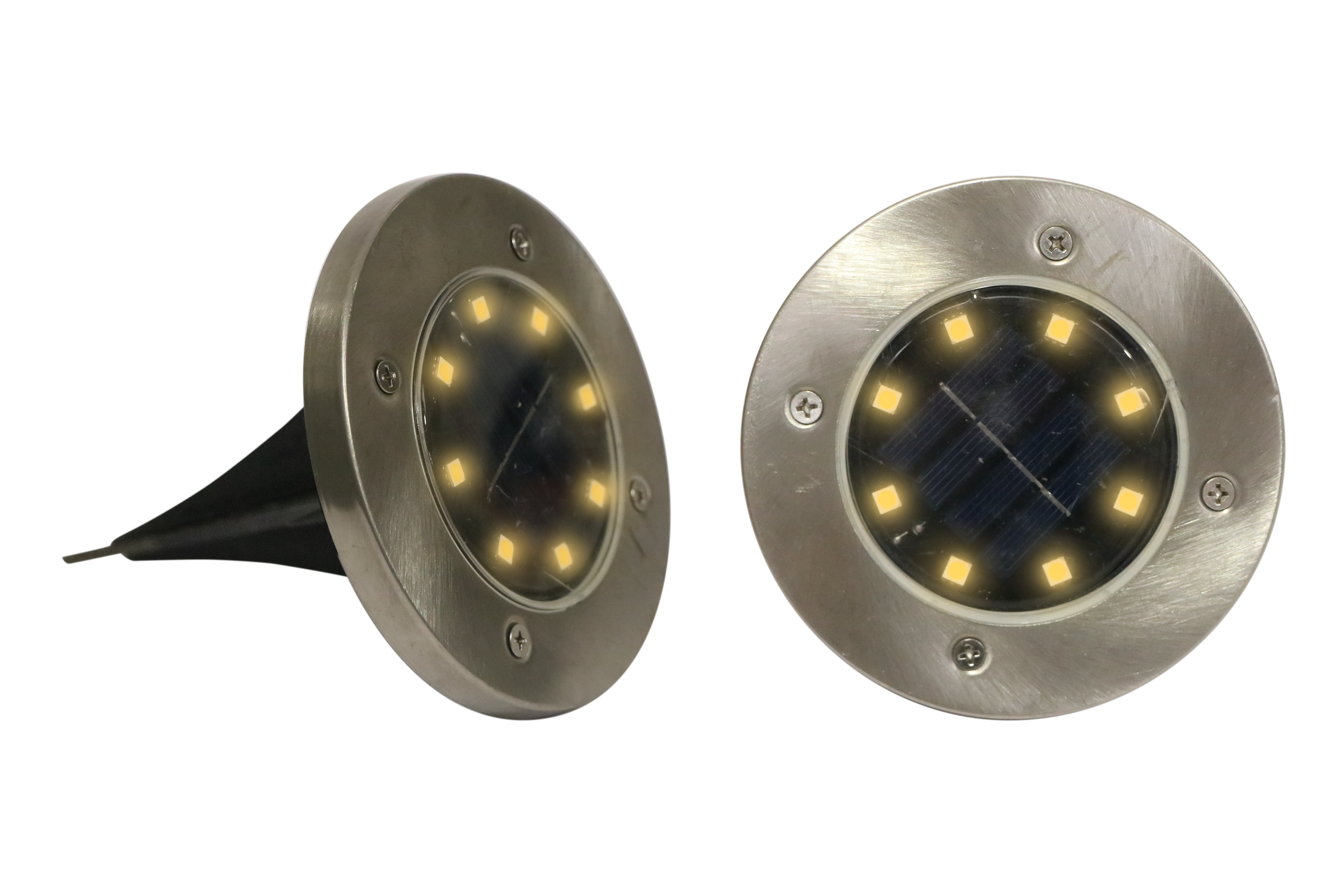 GIOCOPLAST NATALE - SEGNAPASSO ''GIOVE'' CON PANNELLO SOLARE, LUCE LED BIANCO CALDO, D.12 CM