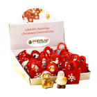 GIOCOPLAST NATALE - SOGG. IN POLIRESINA IN BORSINA REGALO, 6 SOGG. ASS., IN DISPLAY DA 24PZ.
