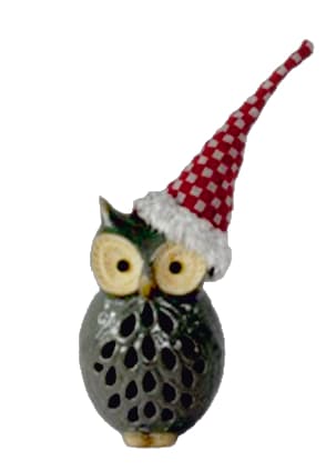GIOCOPLAST NATALE - GUFO GRIGIO CERAMICA CM 38