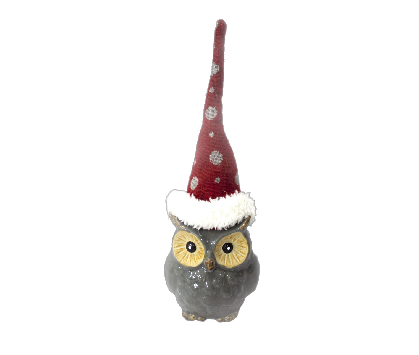 GIOCOPLAST NATALE - GUFO GRIGIO CERAMICA CM 26