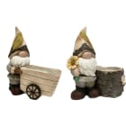 GIOCOPLAST NATALE - GNOMO DELLA FORESTA 34CM CON FIORIERA, MOD.ASS.