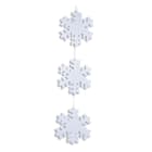 GIOCOPLAST NATALE - 3 FIOCCHI NEVE OVATTATI D.30 X ADDOBBO, TOT. CM.120