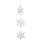 GIOCOPLAST NATALE - 3 FIOCCHI NEVE OVATTATI D.45 X ADDOBBO, TOT. CM.160