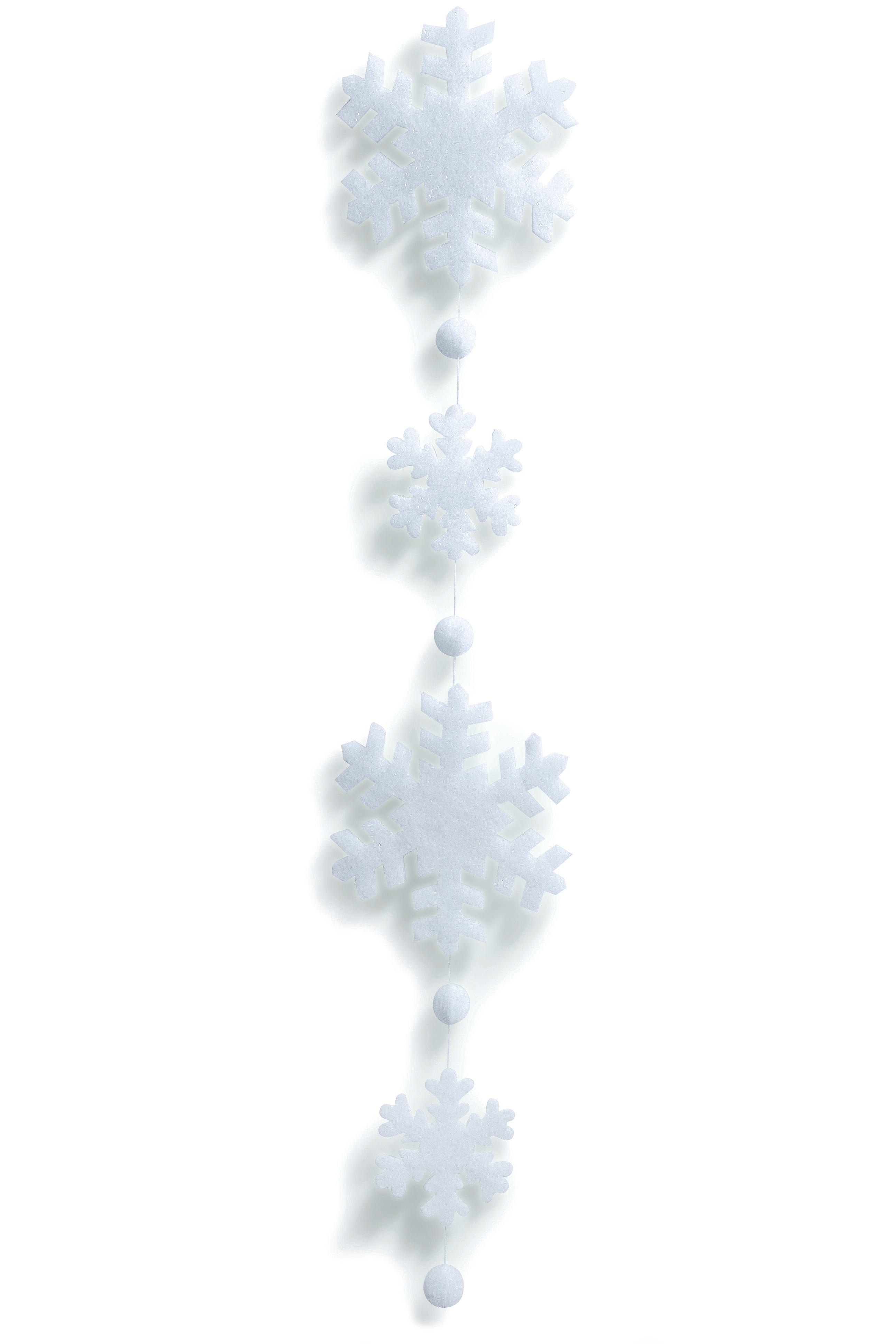 GIOCOPLAST NATALE - 10 FIOCCHI NEVE OVATTATI, DIAM. ASS., LUNGH. CM.250 X ADDOBBO