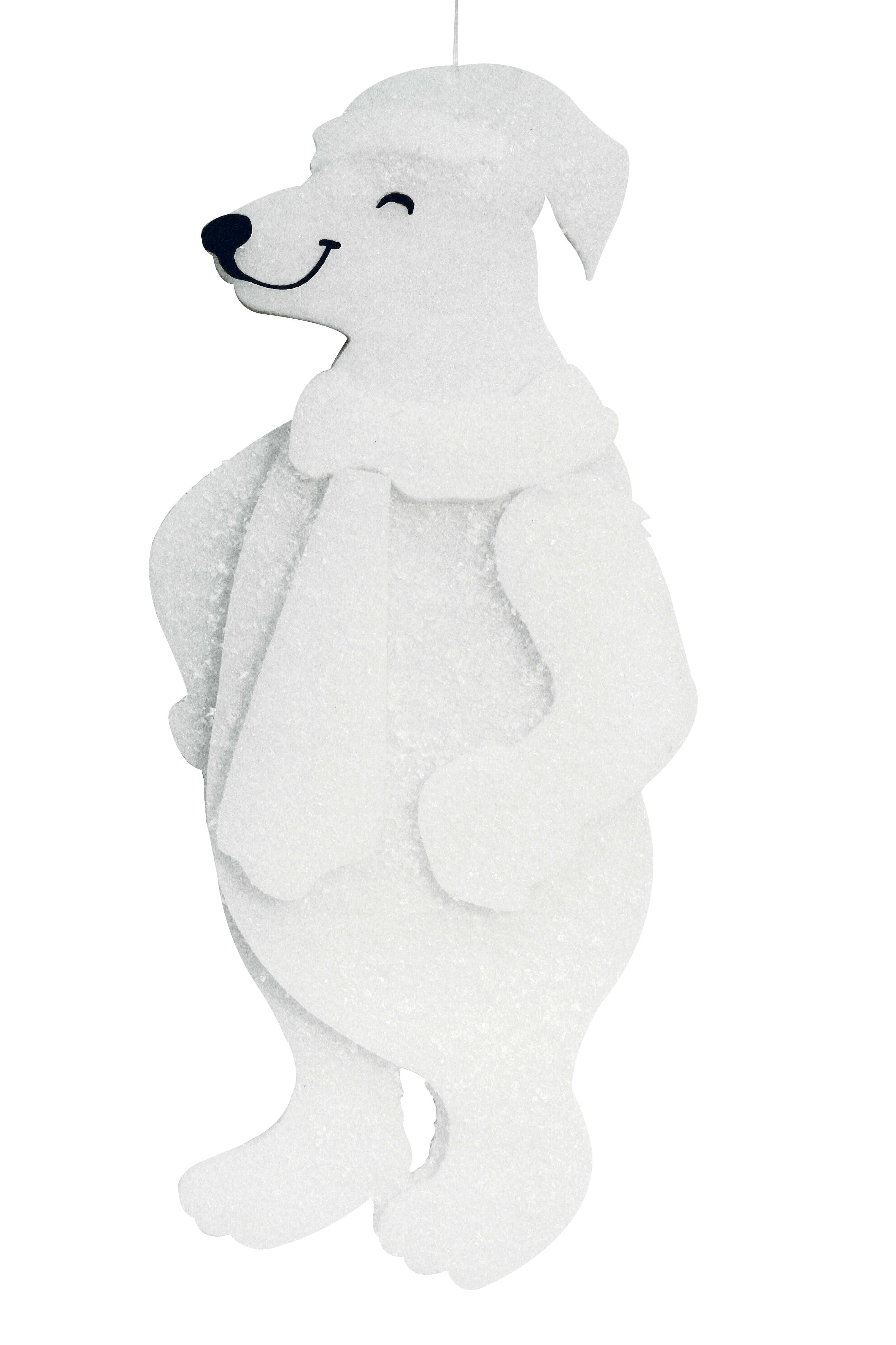 GIOCOPLAST NATALE - ORSO OVATTATO C/CRAVATTA, GLITTER 3D, CM.60 70010786