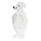 GIOCOPLAST NATALE - ORSO OVATTATO C/CRAVATTA, GLITTER 3D, CM.60