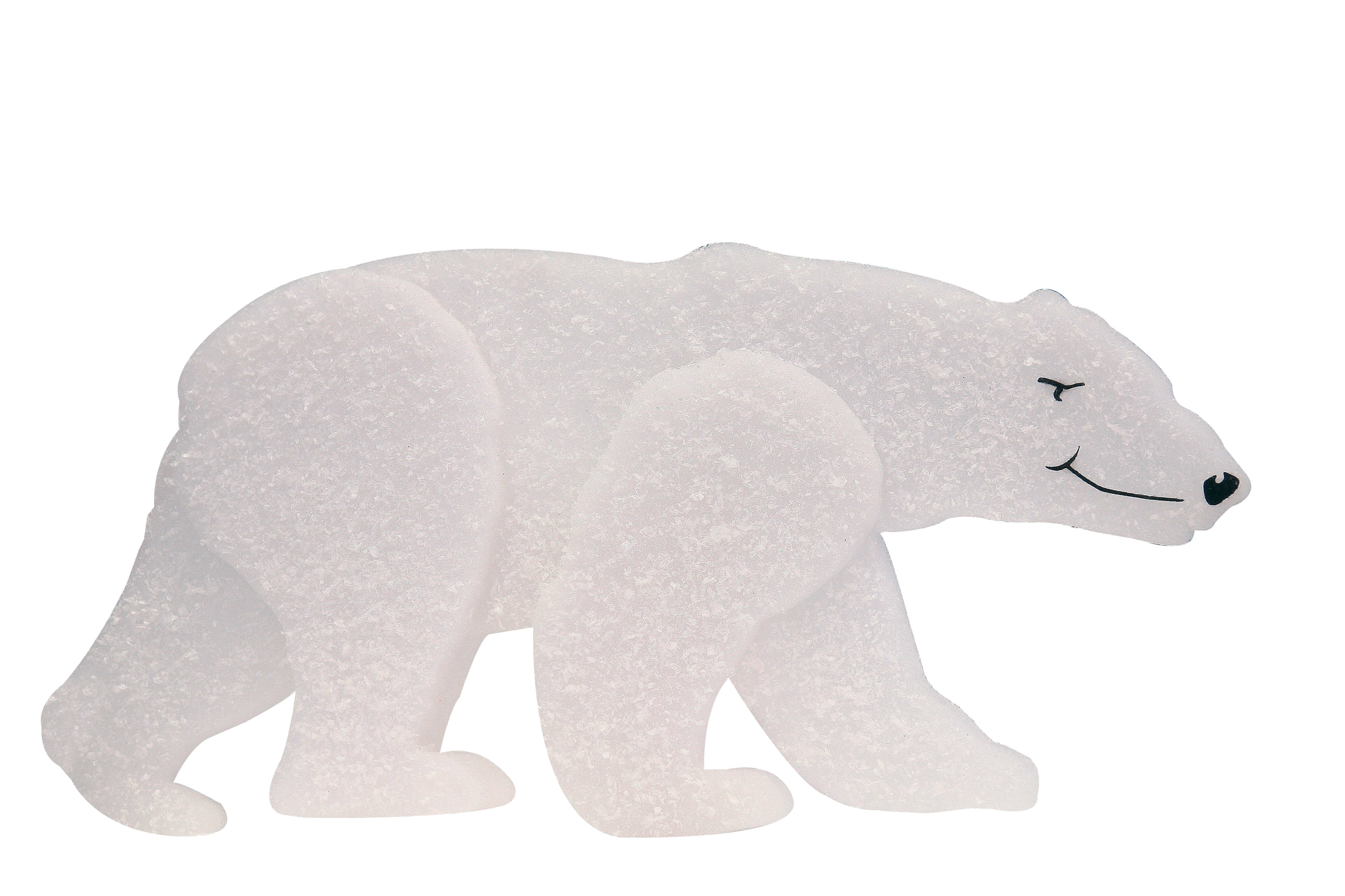 GIOCOPLAST NATALE - ORSO OVATTATO CHE CAMMINA, GLITTER 3D, CM.60