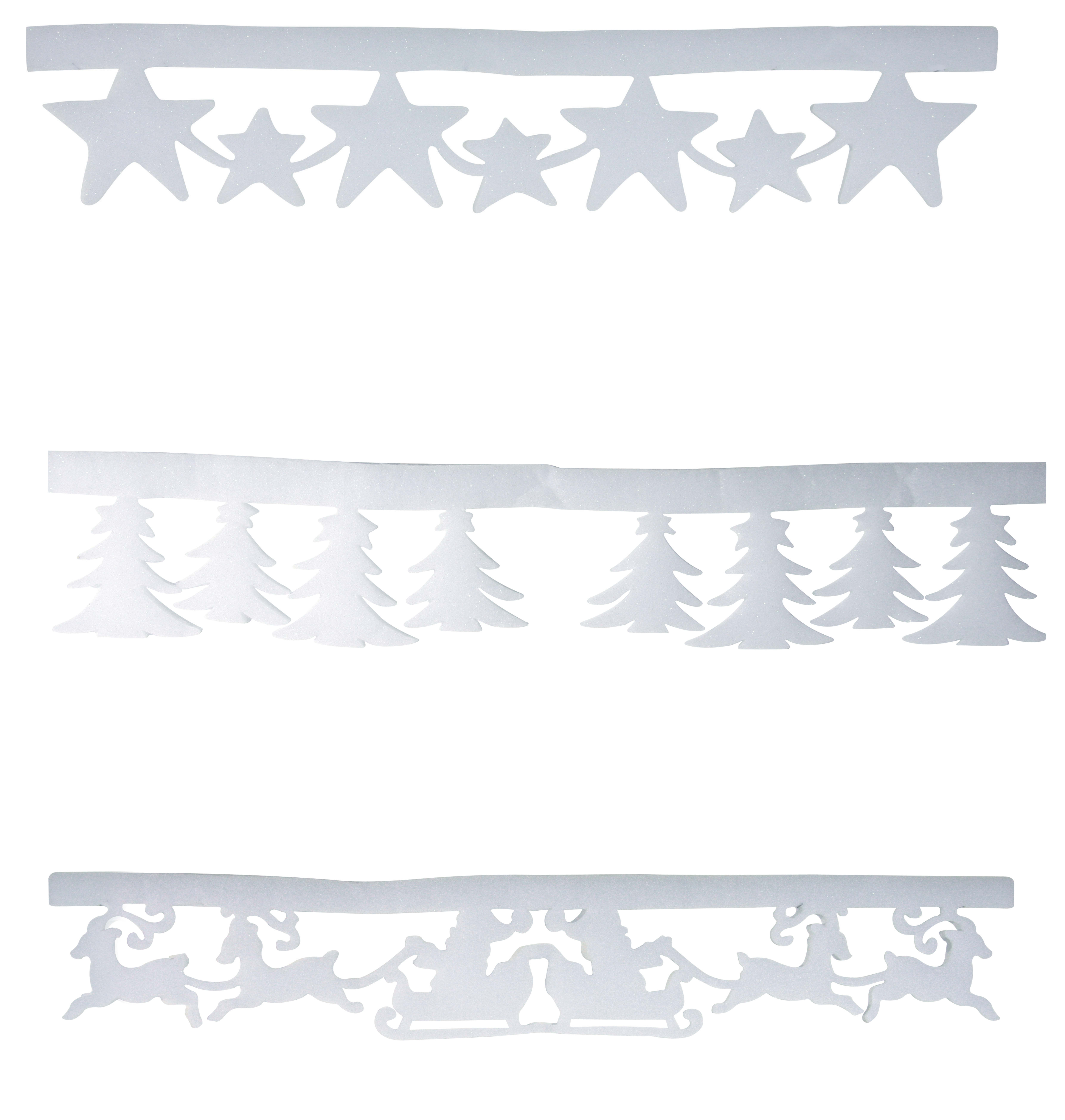 GIOCOPLAST NATALE - DECORAZIONE OVATTATA CM.100X18, 3 SOGG. ASS.: RENNE, ALBERI, STELLE