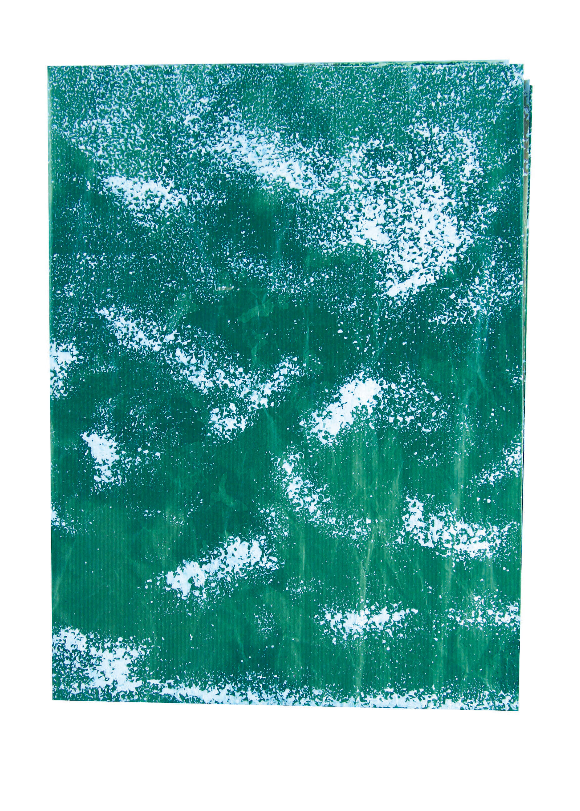 GIOCOPLAST NATALE - CARTA VERDE C/NEVE PIEGATA IN BUSTA CM.100X70