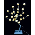 GIOCOPLAST NATALE - ALBERINO DECORATIVO CON ROSE BIANCHE 24LED BIANCHI H 50CM