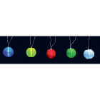 GIOCOPLAST NATALE - 10 LANTERNE MULTICOLOR CON LED D10 CM