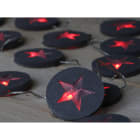 GIOCOPLAST NATALE - 20 DECORAZIONI ROTONDE STELLA FELTRO CON LED