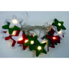 GIOCOPLAST NATALE - 20 DECORAZIONI STELLA FELTRO CON LED