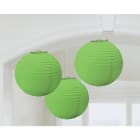 GIOCOPLAST NATALE - SET 3 LANTERNE TONDE VERDI IN CARTA 24 CM