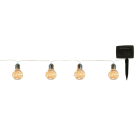 GIOCOPLAST NATALE - FESTONE 10 LAMPADINE CON GOCCE DI LED CON PANNELLO SOLARE, L. 4M, USO EST.