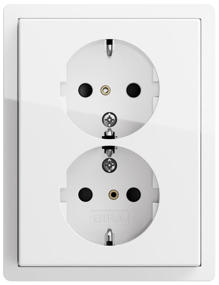 GIRA - PRESA DOP.SCHUKO + PLACCA