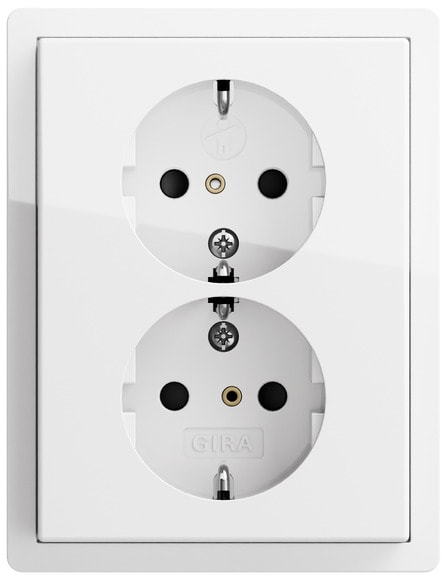 GIRA - PRESA DOP.SCHUKO SP + PLACCA