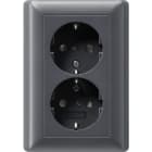 GIRA - PRESA DOP.SCHUKO SP + P.CPL.