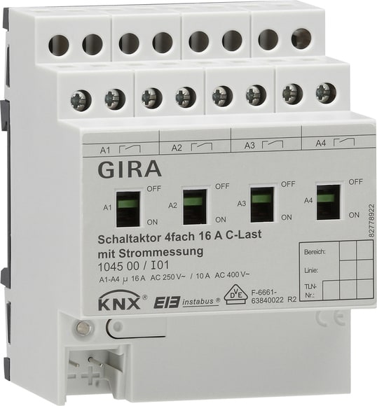 GIRA - ATT.ON/OFF 4-C 16 A MAN. + CORR. CARICO
