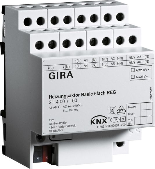 GIRA - ATT.RISCALD. BASIC 6-C