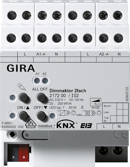 GIRA - ATT.DIM. 2-C 2 X 300 W/VA