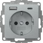 GIRA - SCHUKO SP ALIM.TENS.USB 2-C TIPO A/C