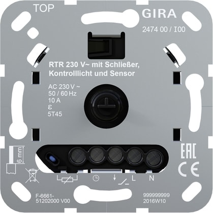 GIRA - RTA 230 V CON.NO SPIA C. RISC.PAV.