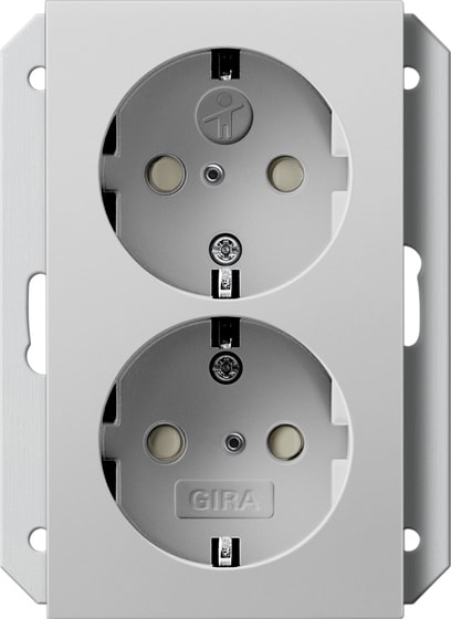 GIRA - PRESA DOP.SCHUKO SP P. SCAT.IN 1-M