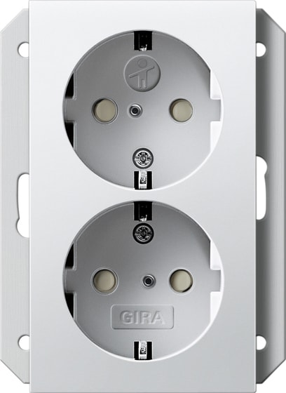 GIRA - PRESA DOP.SCHUKO SP P. SCAT.IN 1-M