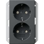 GIRA - PRESA DOP.SCHUKO SP P. SCAT.IN 1-M