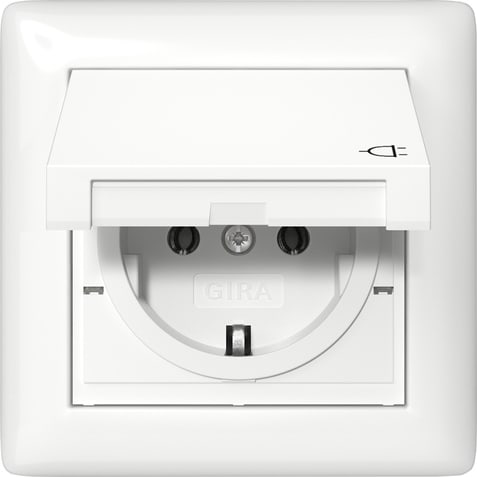 GIRA - PRESA SCHUKO CC + KIT IP44 + PLACCA 1-M