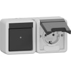 GIRA - COMBI DEVUN/PRESA SCHUKO ORIZZ. CC
