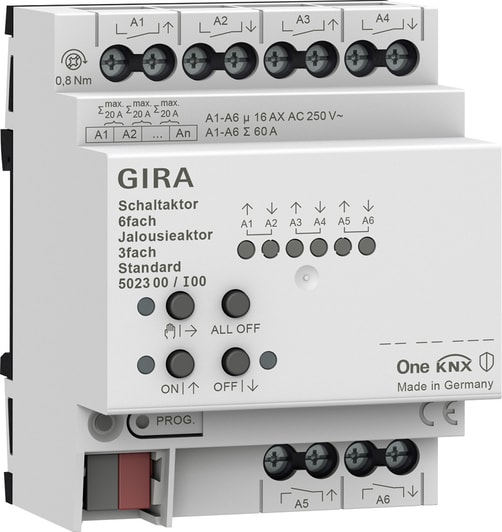 GIRA - ATT.ON/OFF / VEN. 6-C/3-C 16 A STD