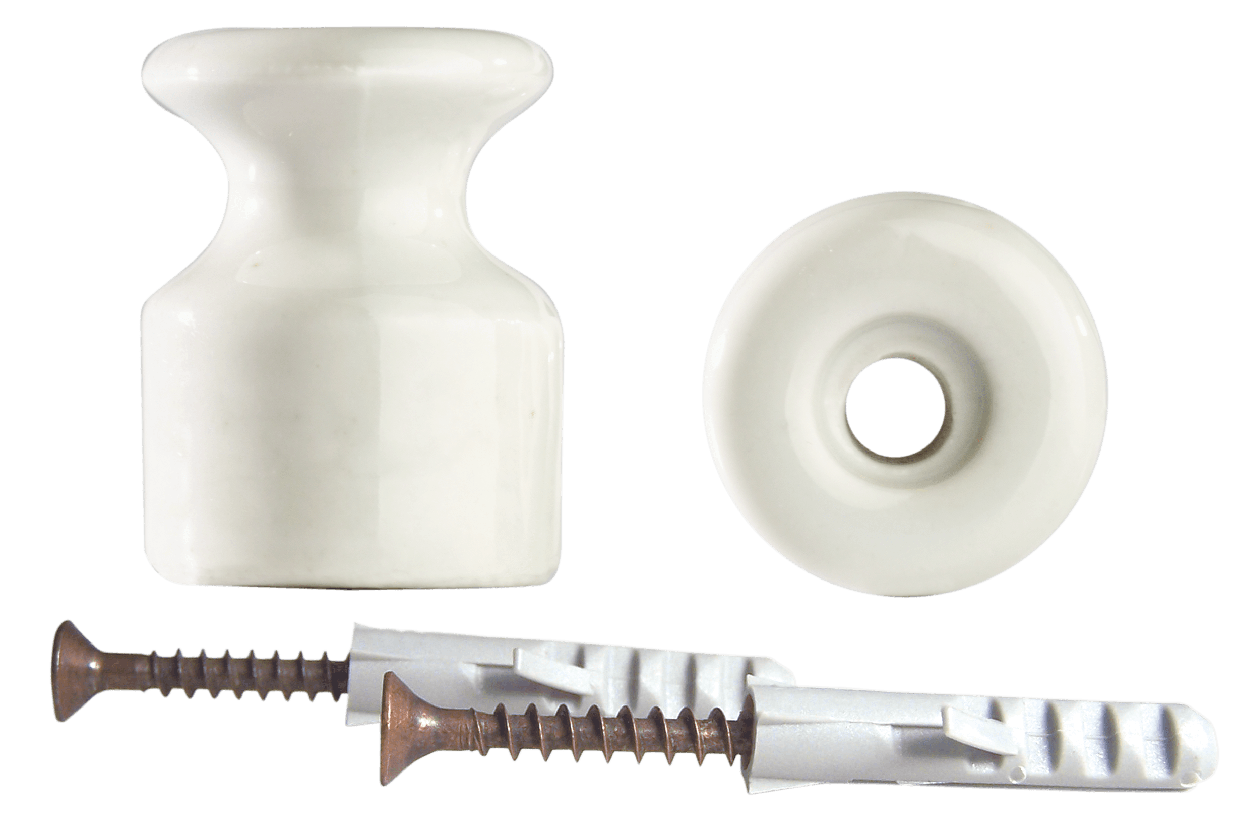 GI GAMBARELLI - ISOLATORI PORCELLANA + VITI E TASSELLI 01200