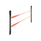 ELKRON - Barriera infrarossi da esterno protetto in estruso di policarbonato a basso profilo, altezza 0,5 m, 2 fasci, portata 10 m EL20RT/05 BARRIERA IMQ. 80EL1000211