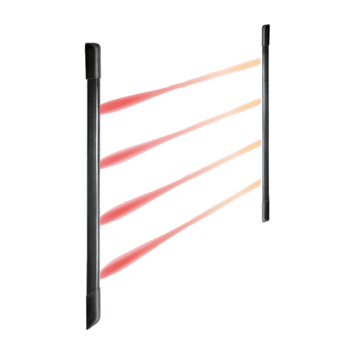 ELKRON - Barriera infrarossi da esterno EL20RT/10 protetta in estruso di policarbonato, basso profilo, h 1 m, 4 fasci, portata 10 m.