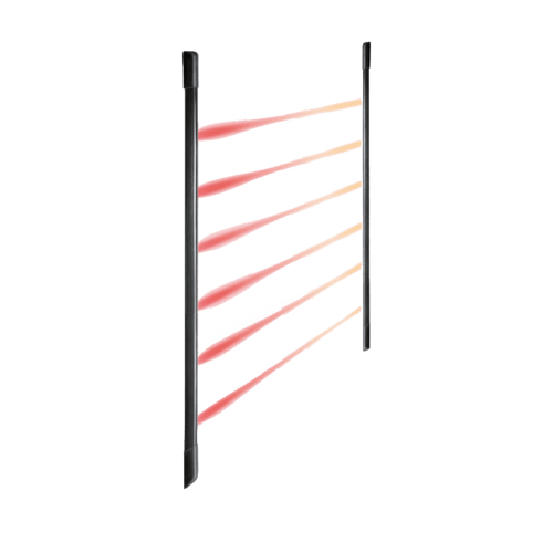 ELKRON - Barriera infrarossi da esterno protetto in estruso di policarbonato a basso profilo, altezza 1,5 m, 6 fasci, portata 10 m EL20RT/15 BARRIERA IMQ.