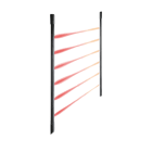 ELKRON - Barriera infrarossi da esterno protetto in estruso di policarbonato a basso profilo, altezza 1,5 m, 6 fasci, portata 10 m EL20RT/15 BARRIERA IMQ. 80EL1200211