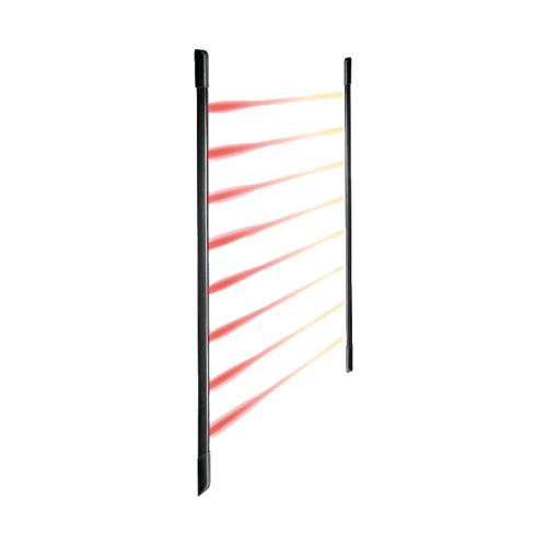 ELKRON - Barriera infrarossi da esterno protetto in estruso di policarbonato a basso profilo, altezza 2 m, 8 fasci, portata 10 m EL20RT/20 BARRIERA IMQ.