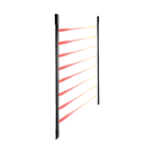 ELKRON - Barriera infrarossi da esterno protetto in estruso di policarbonato a basso profilo, altezza 2 m, 8 fasci, portata 10 m EL20RT/20 BARRIERA IMQ.