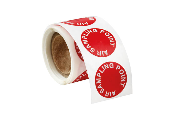 ELKRON - Etichette adesive per tubi in ABS, confezione da 100 pz, linea Aspirazione AABLBS010 CONF. 100 ETICHETTE.