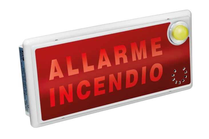 ELKRON - Targa ottico acustica EN54 parte 3 e 23, linea C400 5965 segn.ottica EN54 p.3 e 23.