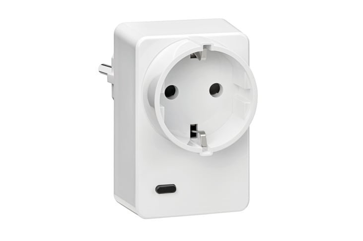 ELKRON - Presa wireless 230V con lettura consumo, comunicazione ZigBee 2.4GHz PM600 SPINA 230VCA 16A C/MISURA.